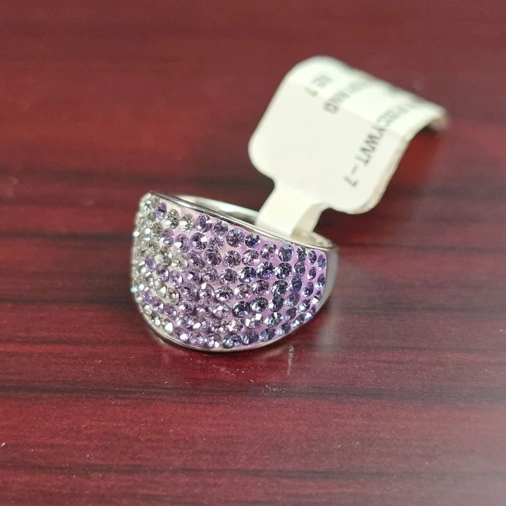 SS White Tanzanite‎ Crystal Ring 925 Sterling Silver Size 7 NWT